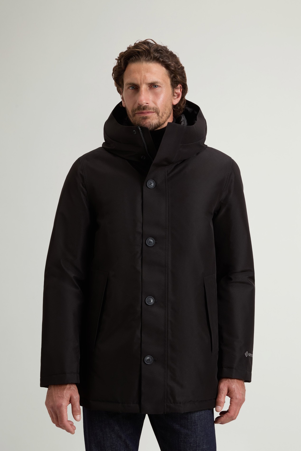 Waterproof Parka in Recycled Two-Layered GORE-TEX Fabric Black photo 1 | Woolrich