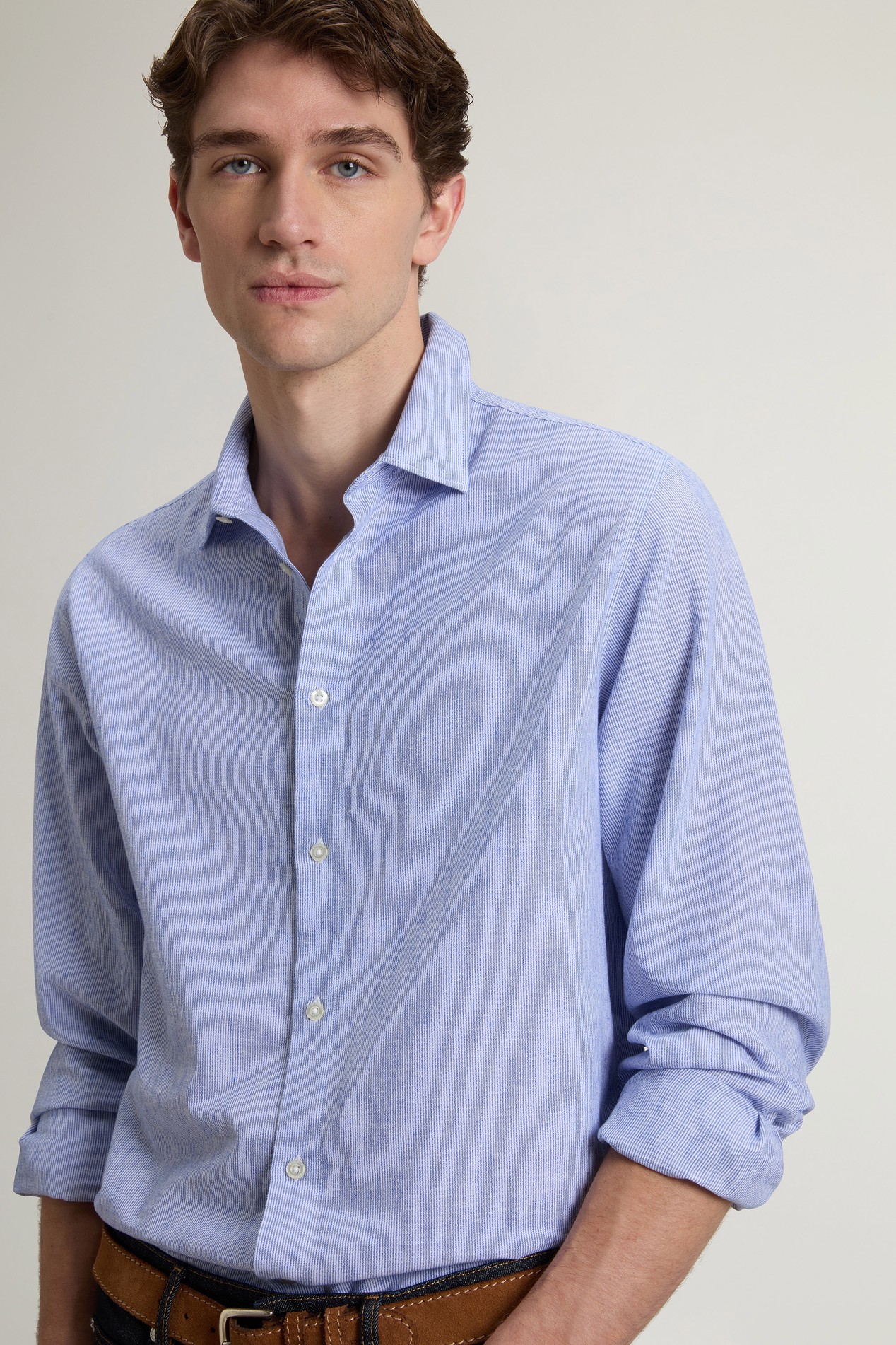 LINEN SHIRT YD Blue photo 4 | Woolrich
