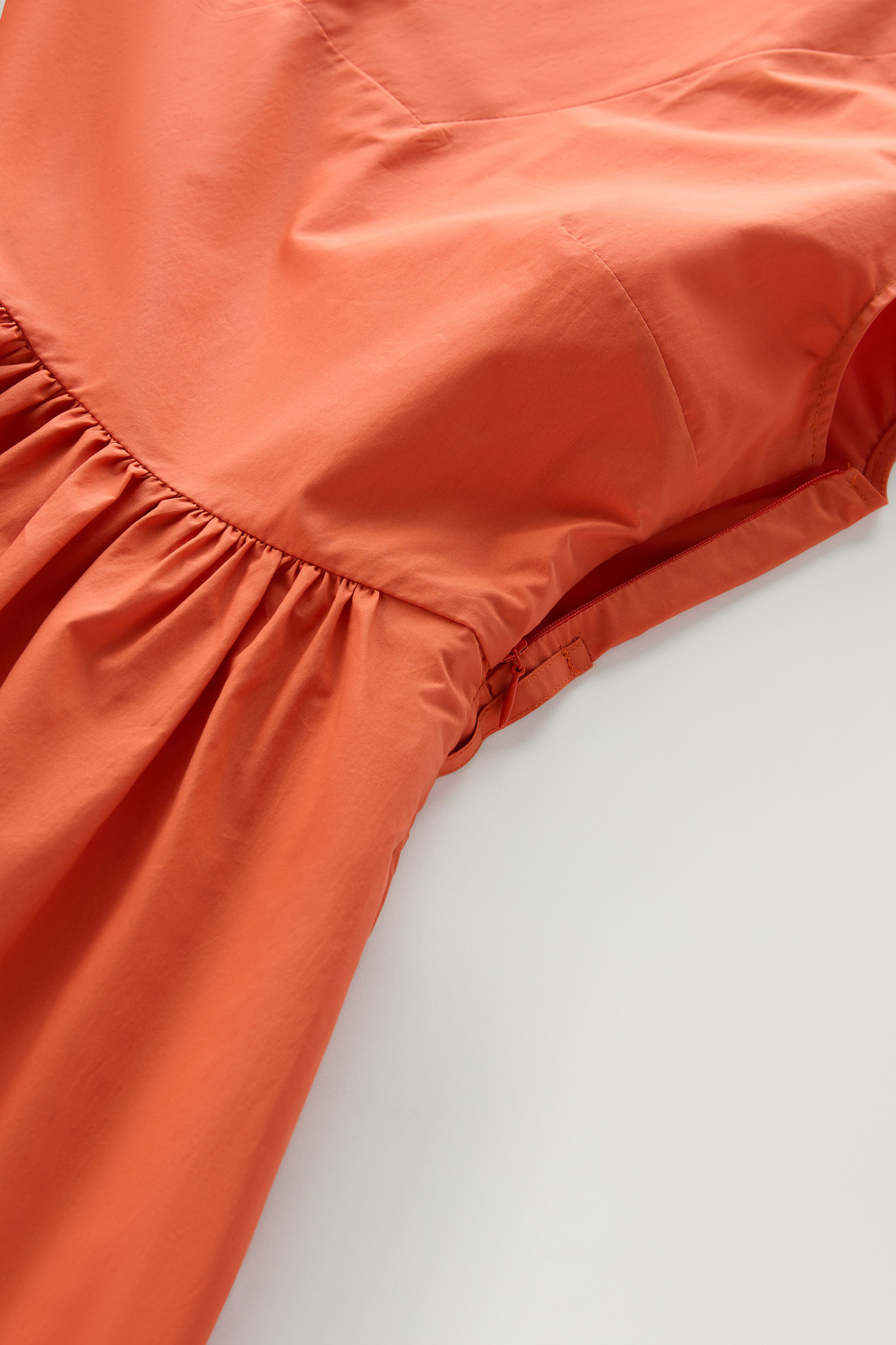 Short Dress in Pure Cotton Poplin Orange photo 3 | Woolrich