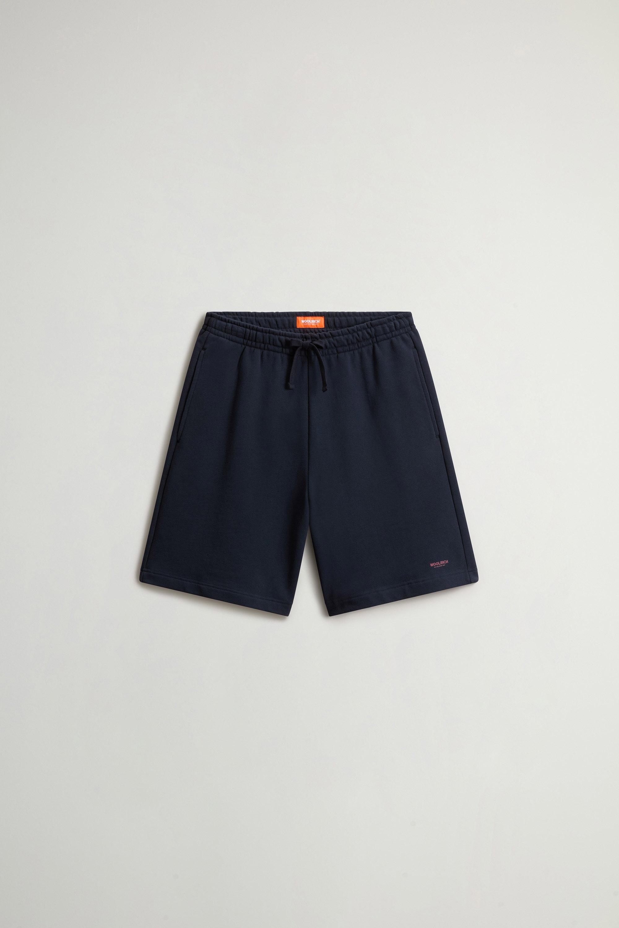 Boys’ Basketball Shorts in Pure Cotton Fleece Blue photo 1 | Woolrich