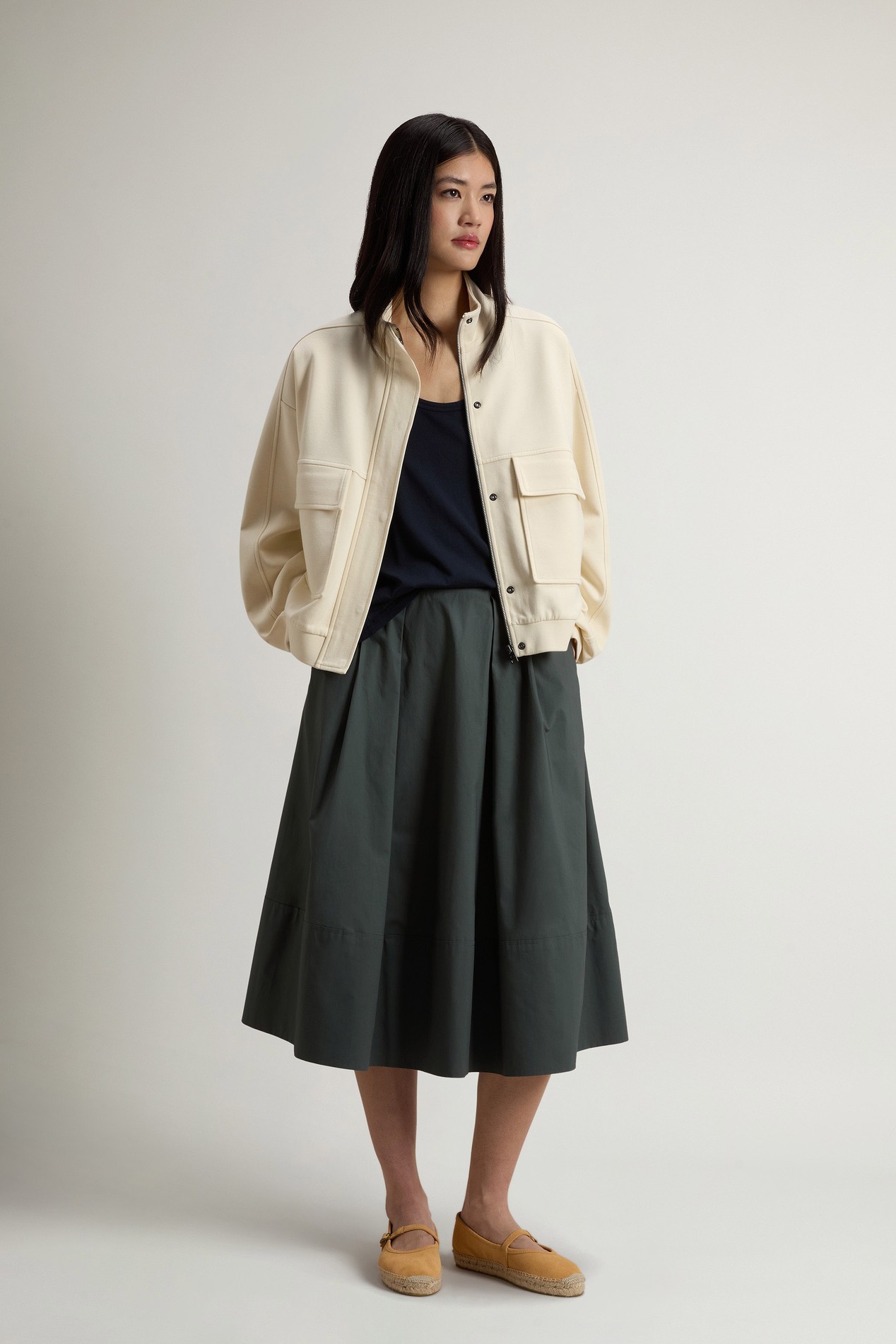 INTERLOCK ZIPPED SWEATSHIRT White photo 2 | Woolrich