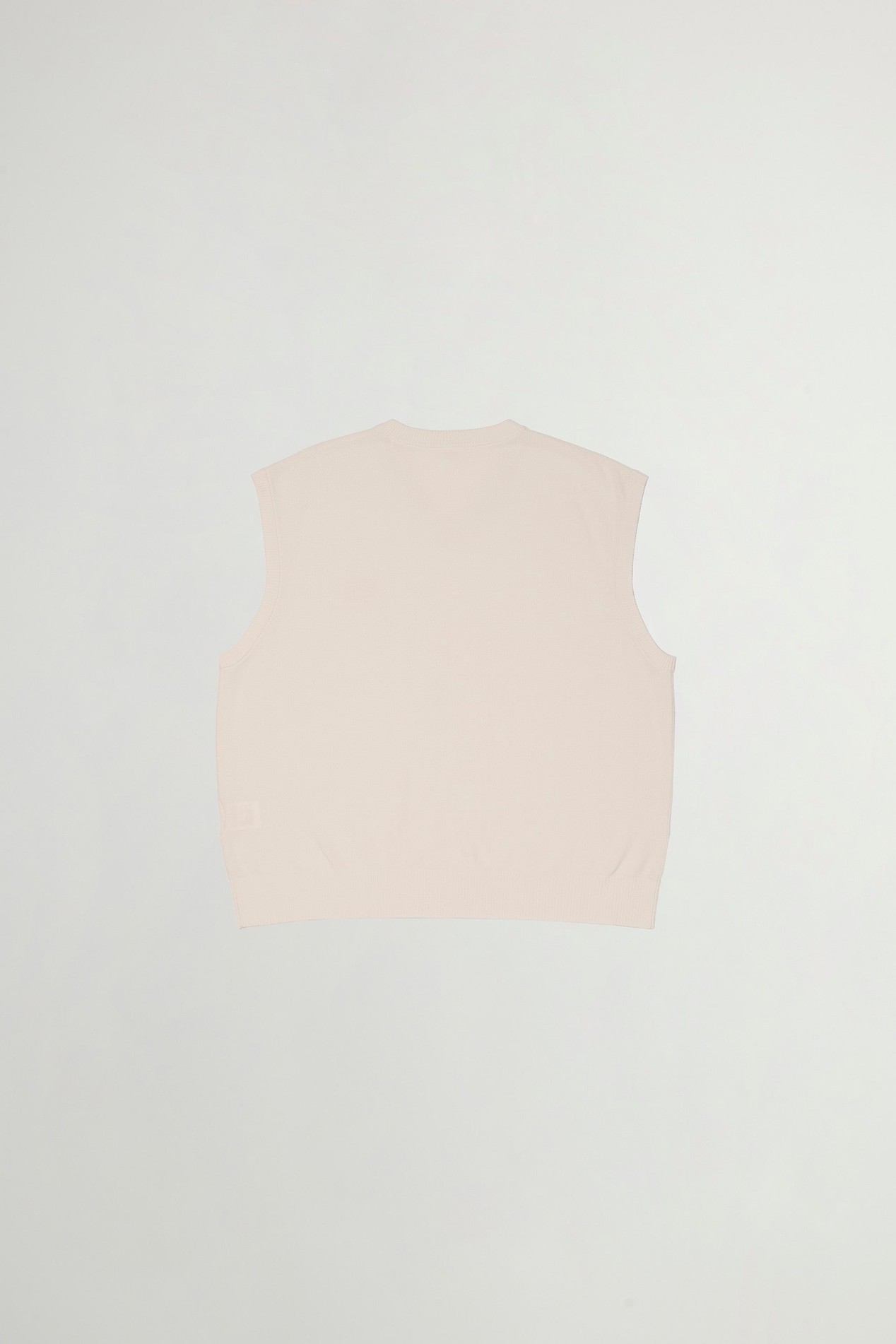 SHEEP PATCH COTTON PIQUE KNIT VEST White photo 2 | Woolrich