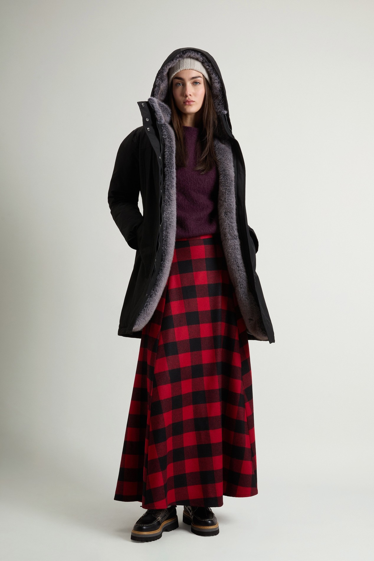 Boulder Coat with Faux Fur Insert Black photo 2 | Woolrich
