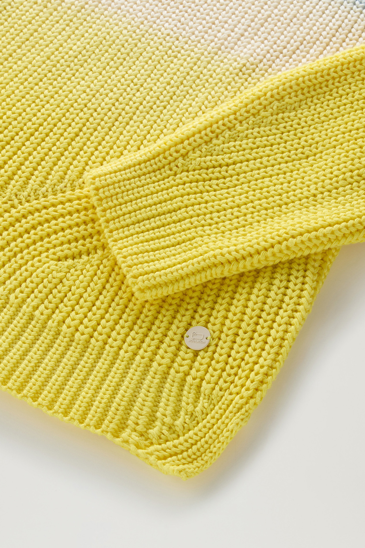 Pure Cotton Crewneck Sweater with Color Shades Blue photo 3 | Woolrich