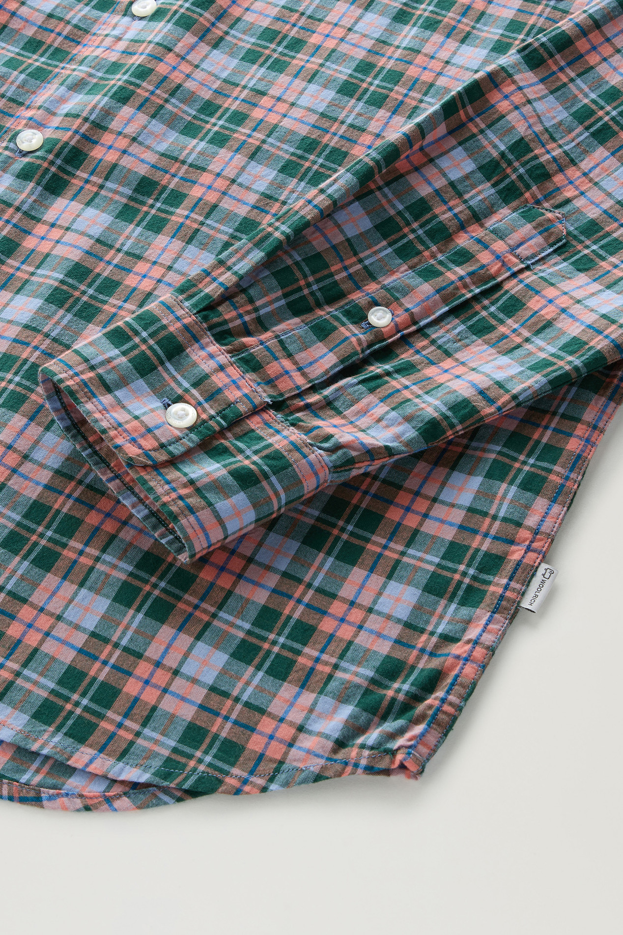 Checked Madras Shirt in Pure Cotton Green photo 3 | Woolrich