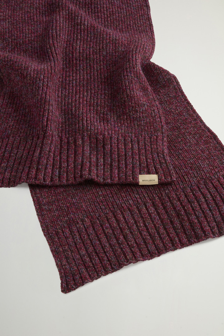 Pure Wool Mouliné Scarf Burgundy photo 3 | Woolrich