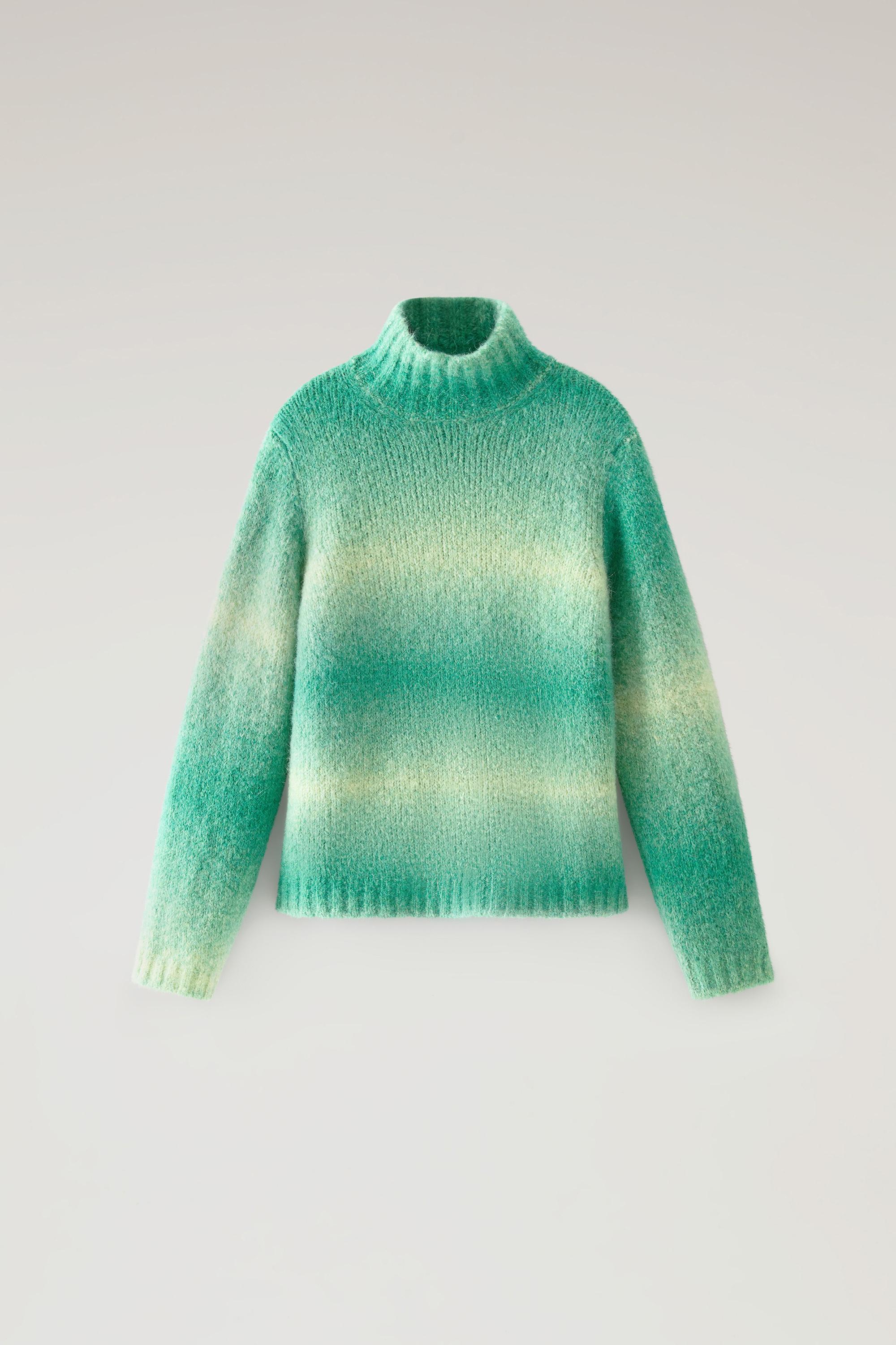 Turtleneck Sweater in Alpaca Blend with Dégradé Effect Green photo 1 | Woolrich