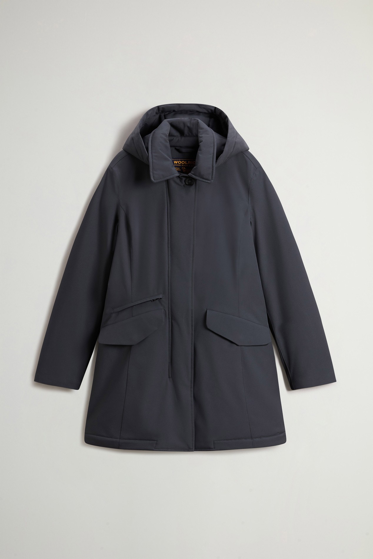 Manteau en Light Stretch à capuche amovible Gris photo 5 | Woolrich
