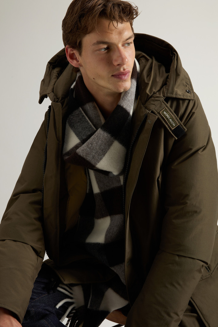 Arctic Parka in Ramar Cloth with Detachable Fur Trim Green photo 4 | Woolrich