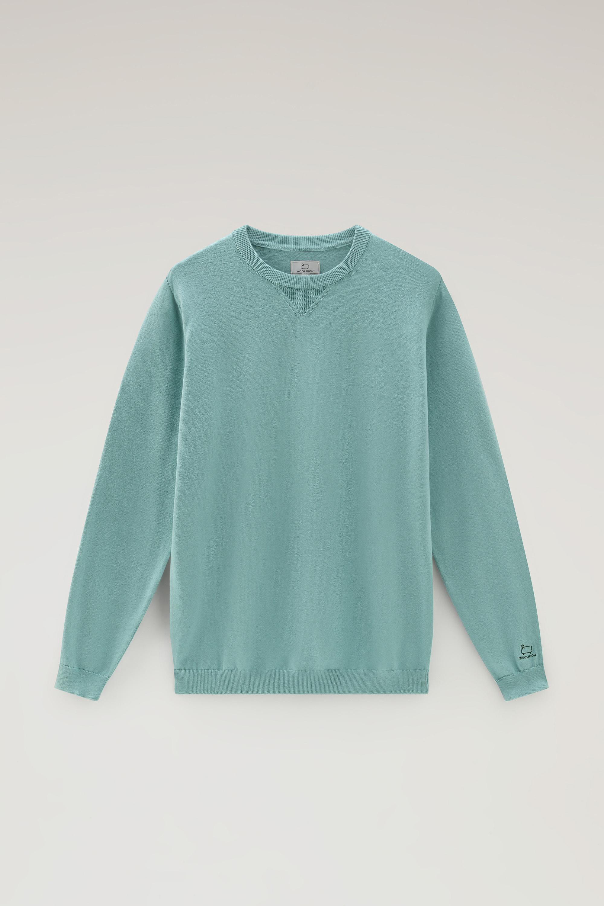 Pure Cotton Crewneck Sweater Green photo 1 | Woolrich
