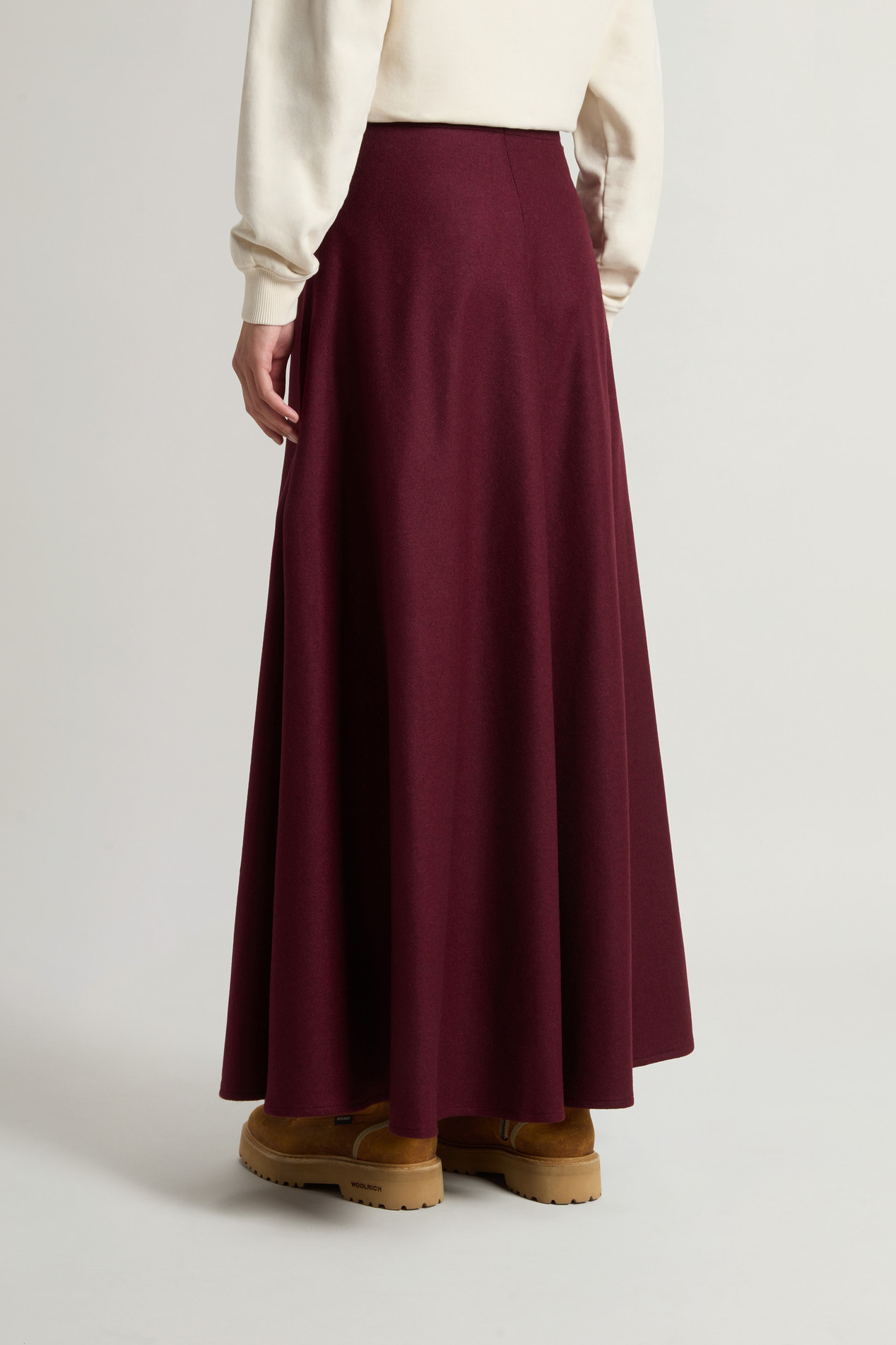 Skirt in Italian Wool Blend Burgundy photo 2 | Woolrich