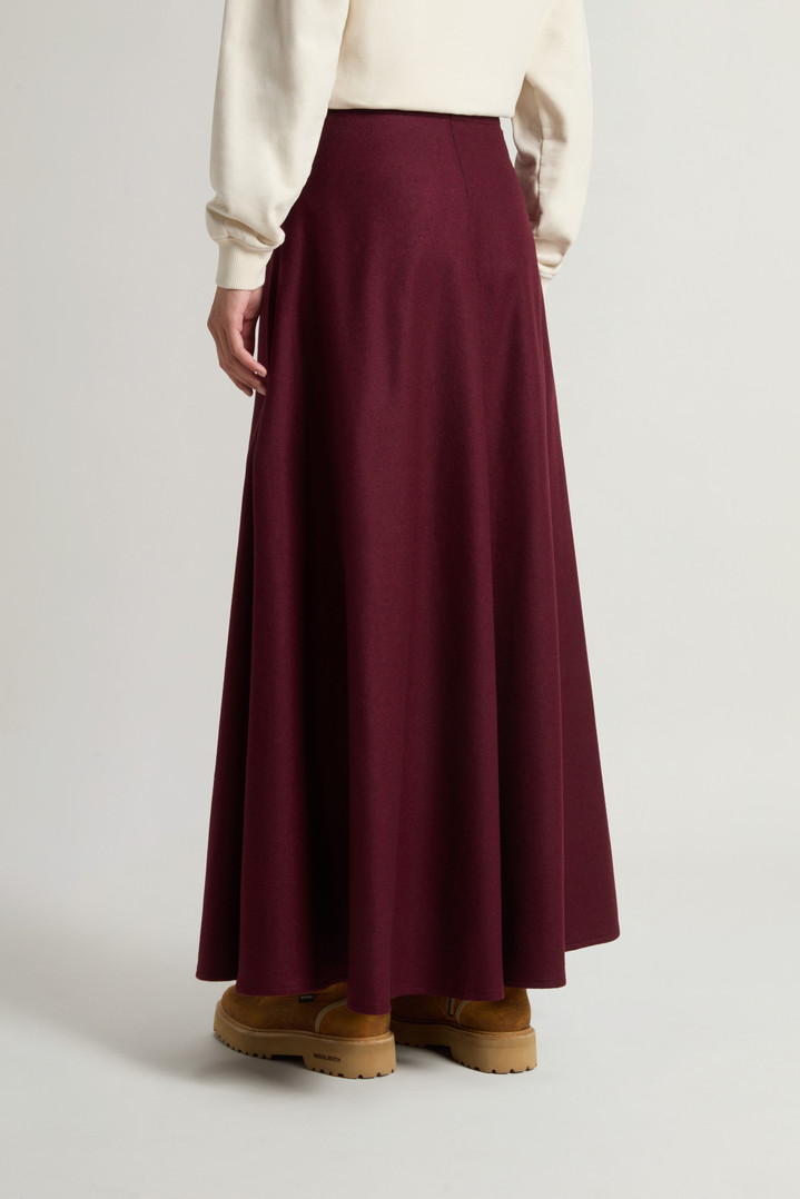Skirt in Italian Wool Blend Burgundy photo 2 | Woolrich
