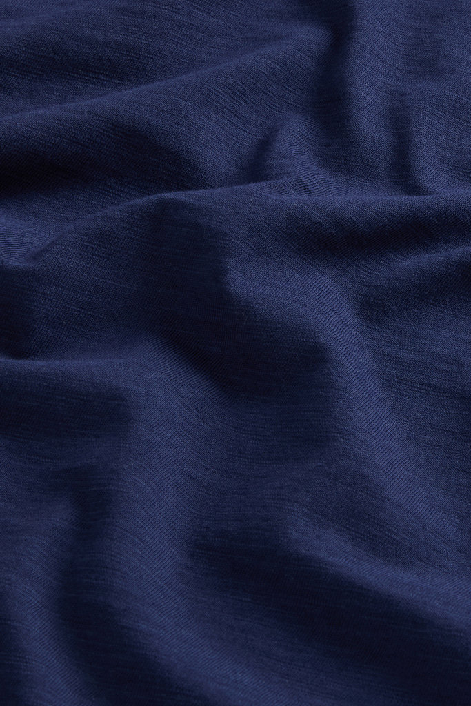 T-Shirt in Pure Cotton Slub Fabric Blue photo 2 | Woolrich