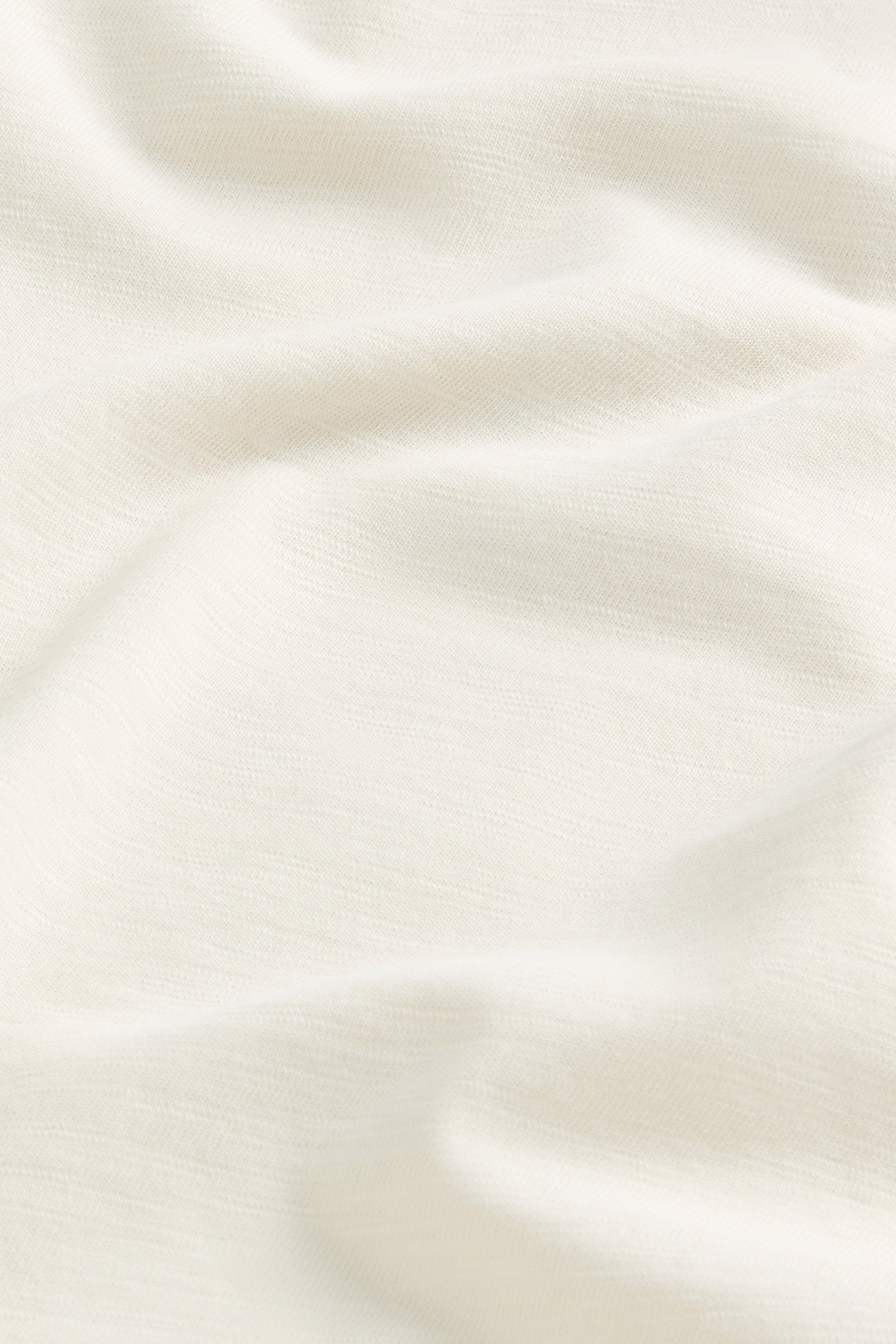 V-Neck T-Shirt in Pure Cotton Slub Fabric White photo 2 | Woolrich