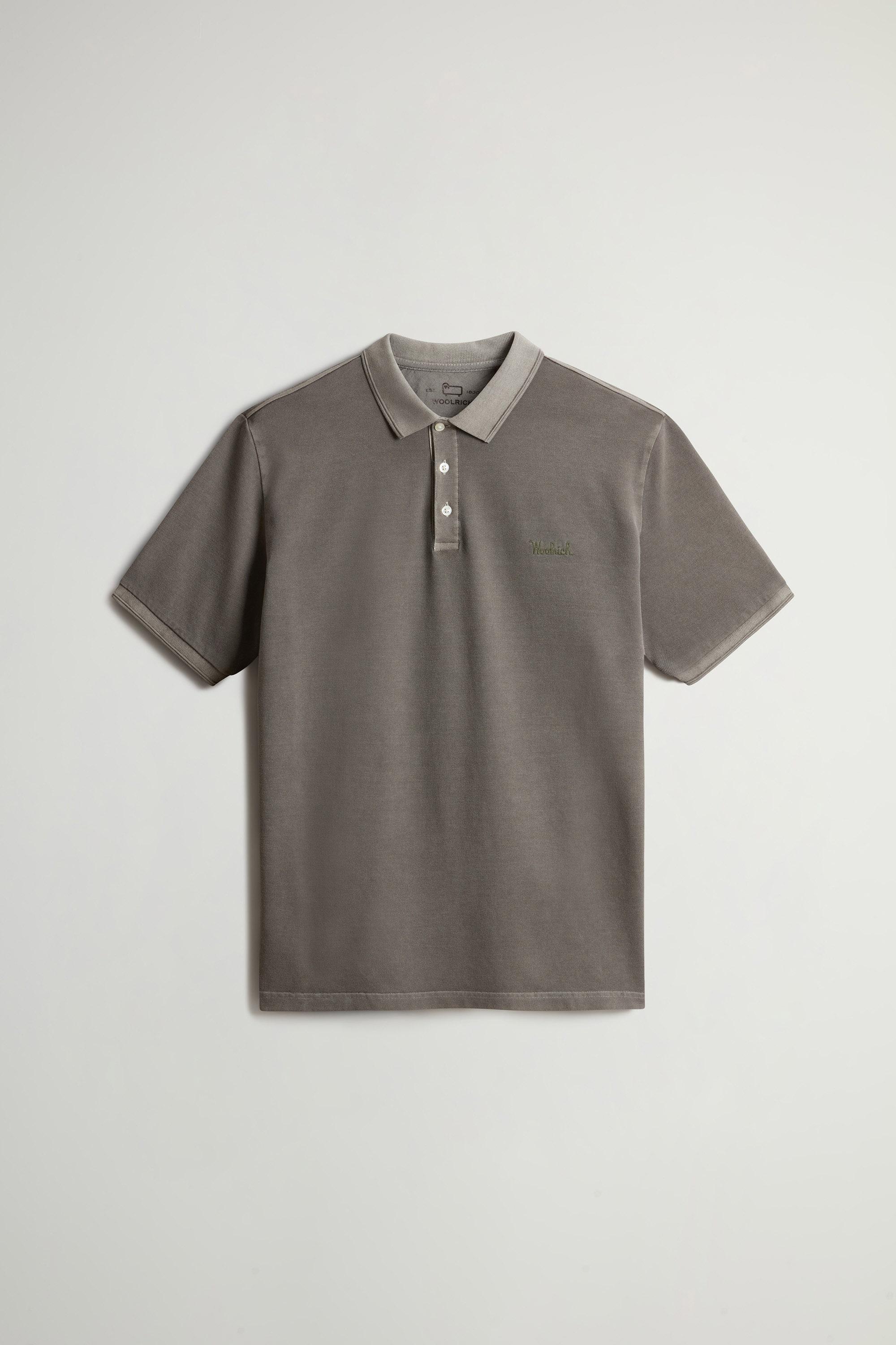 Mackinack Polo teint en pièce en sergé de coton stretch Vert photo 5 | Woolrich