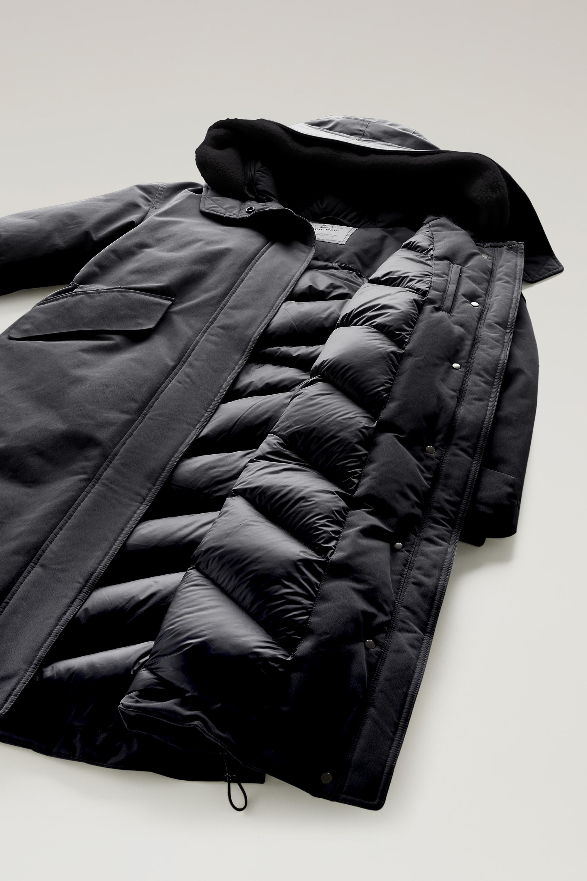Long Parka in Brushed Ramar Cloth Black photo 8 | Woolrich