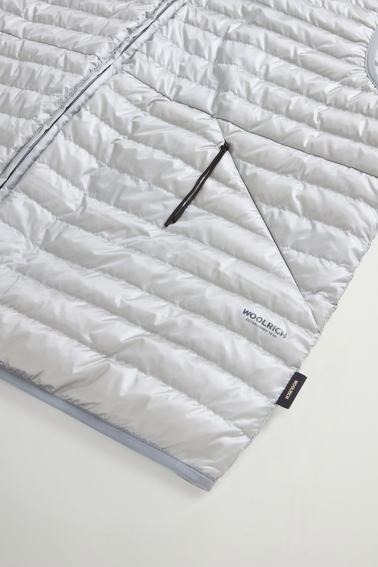 Allen Padded Vest in Ripstop Nylon Gray photo 7 | Woolrich