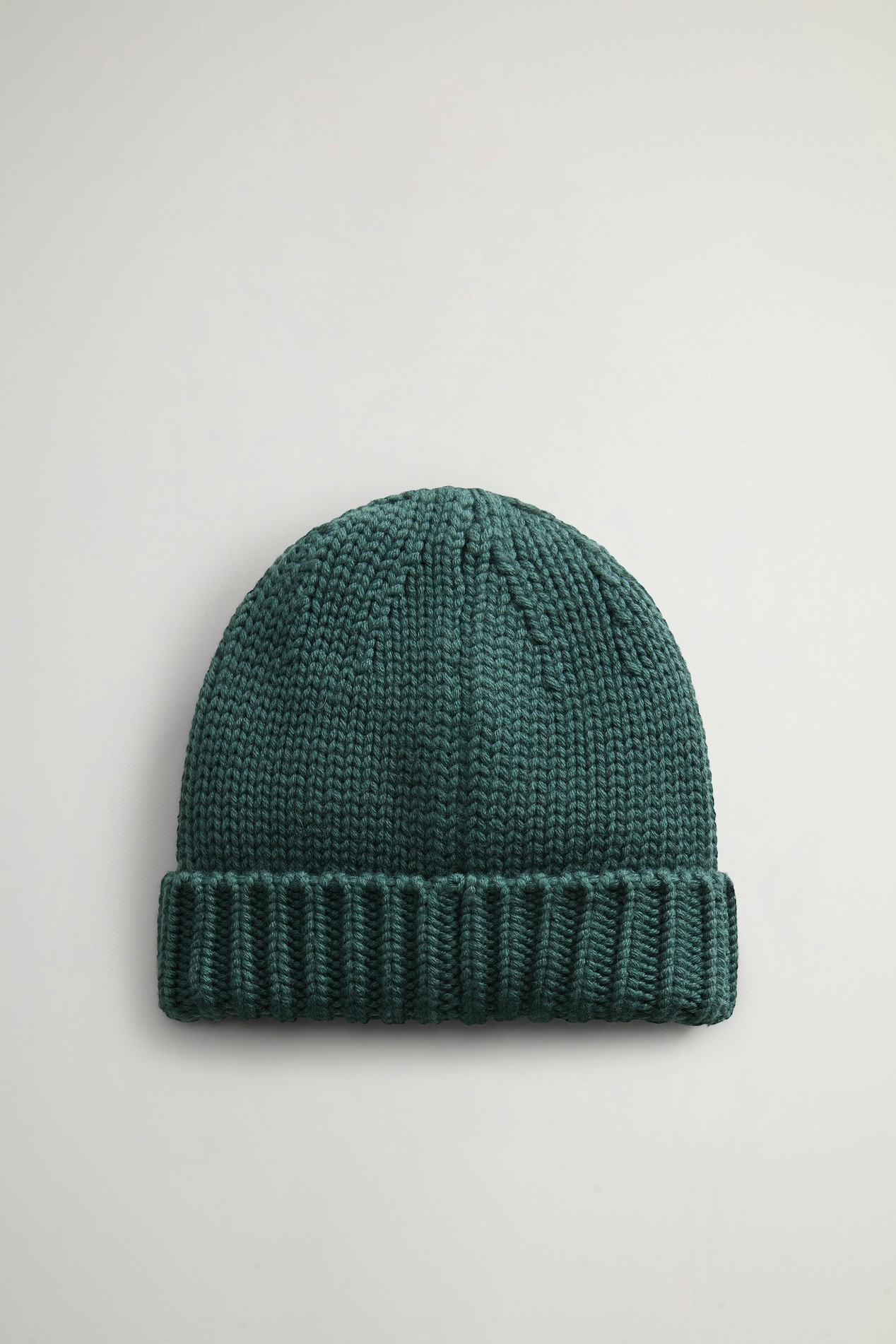 Boys' Beanie in Pure Merino Virgin Wool with Logo Green photo 2 | Woolrich