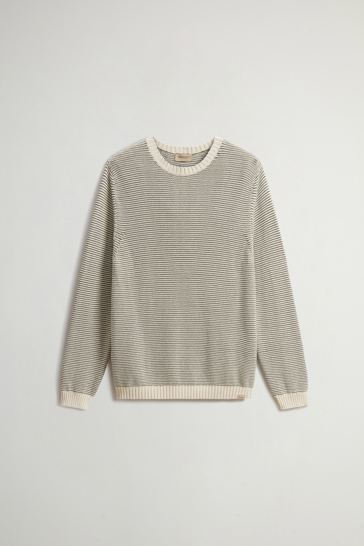 COTTON CREWNECK Beige photo 5 | Woolrich