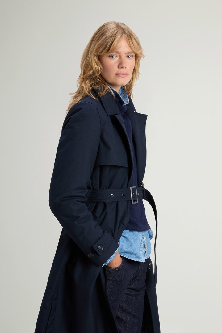 Trench Coat in Wool-Blend Gabardine Blue photo 4 | Woolrich