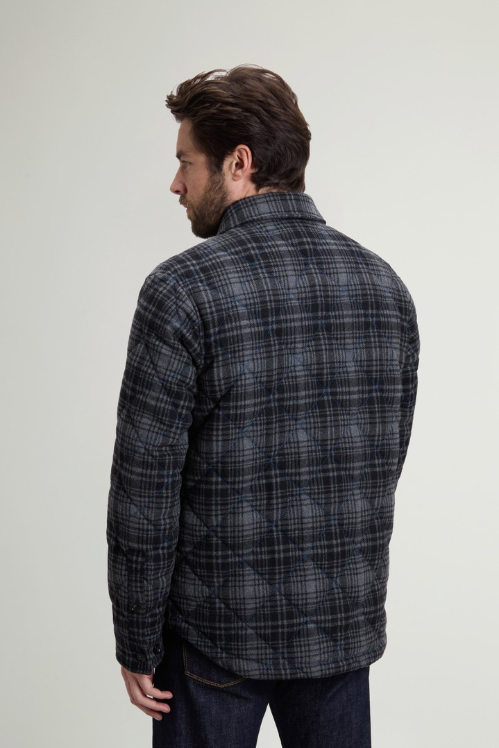 Surchemise matelassée à carreaux en laine mélangée Gris photo 3 | Woolrich