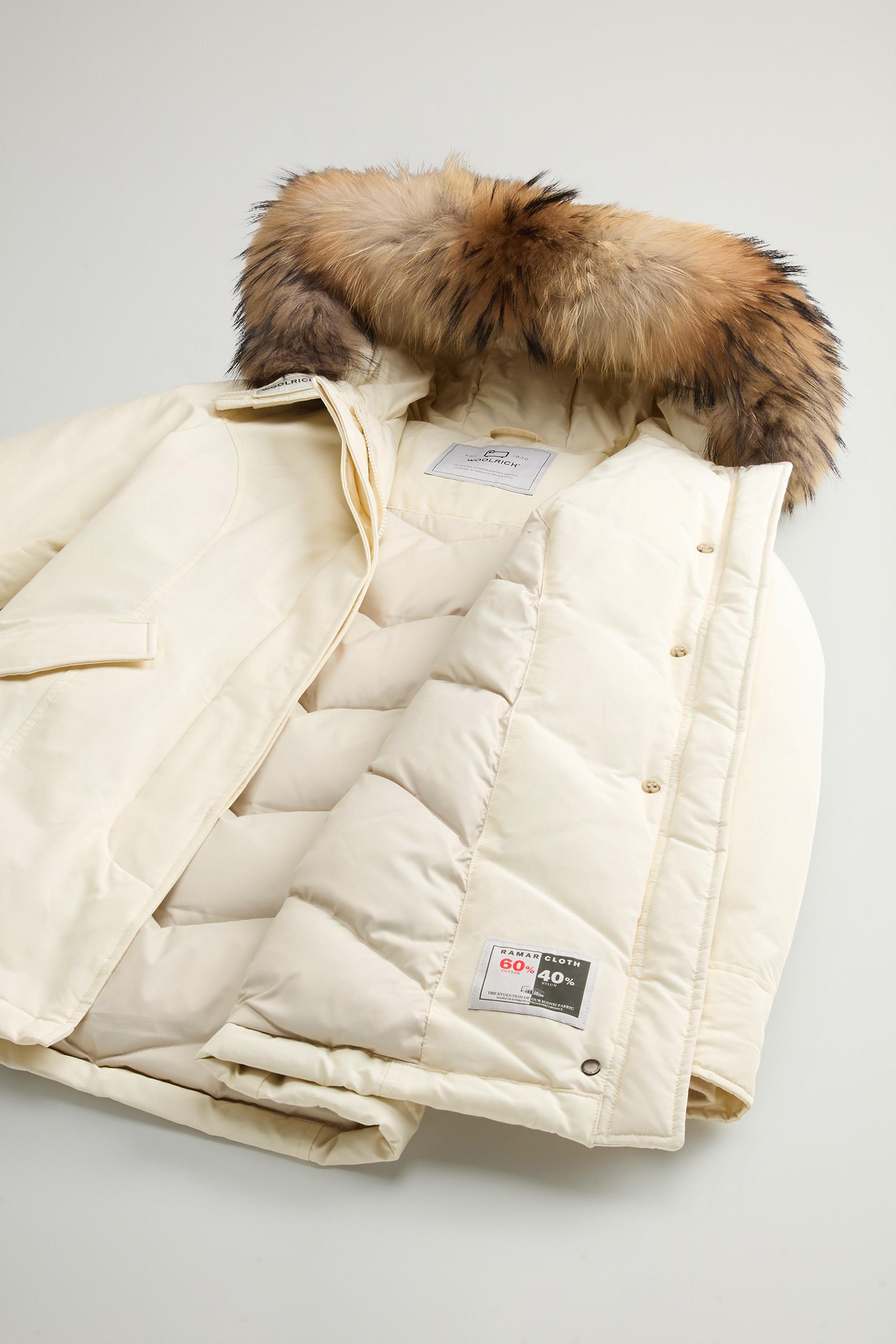 Arctic Parka in Ramar Cloth with Detachable Fur Trim White photo 5 | Woolrich