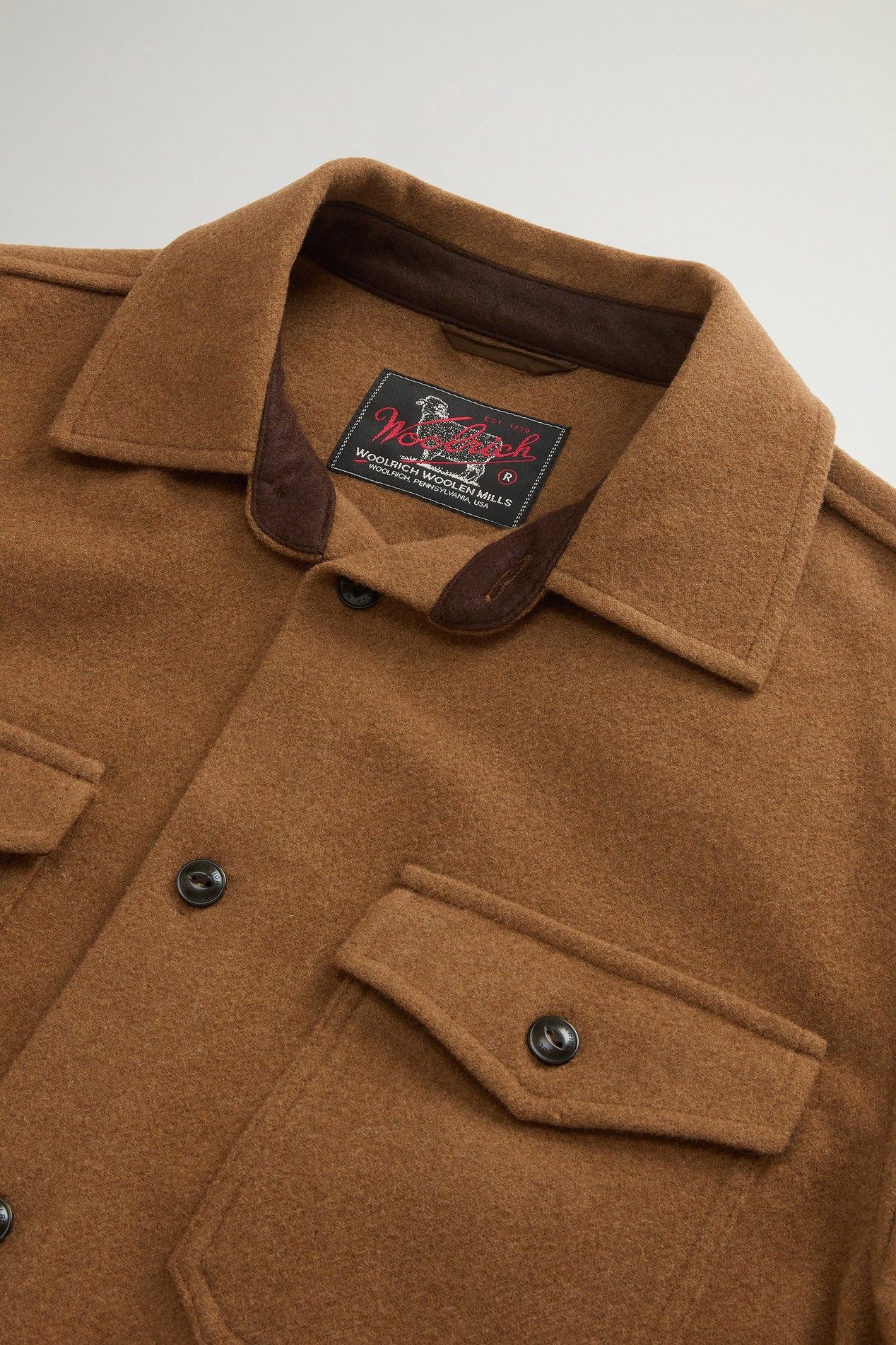 Ranger Overshirt in Recycled Italian Wool Blend Brown photo 2 | Woolrich