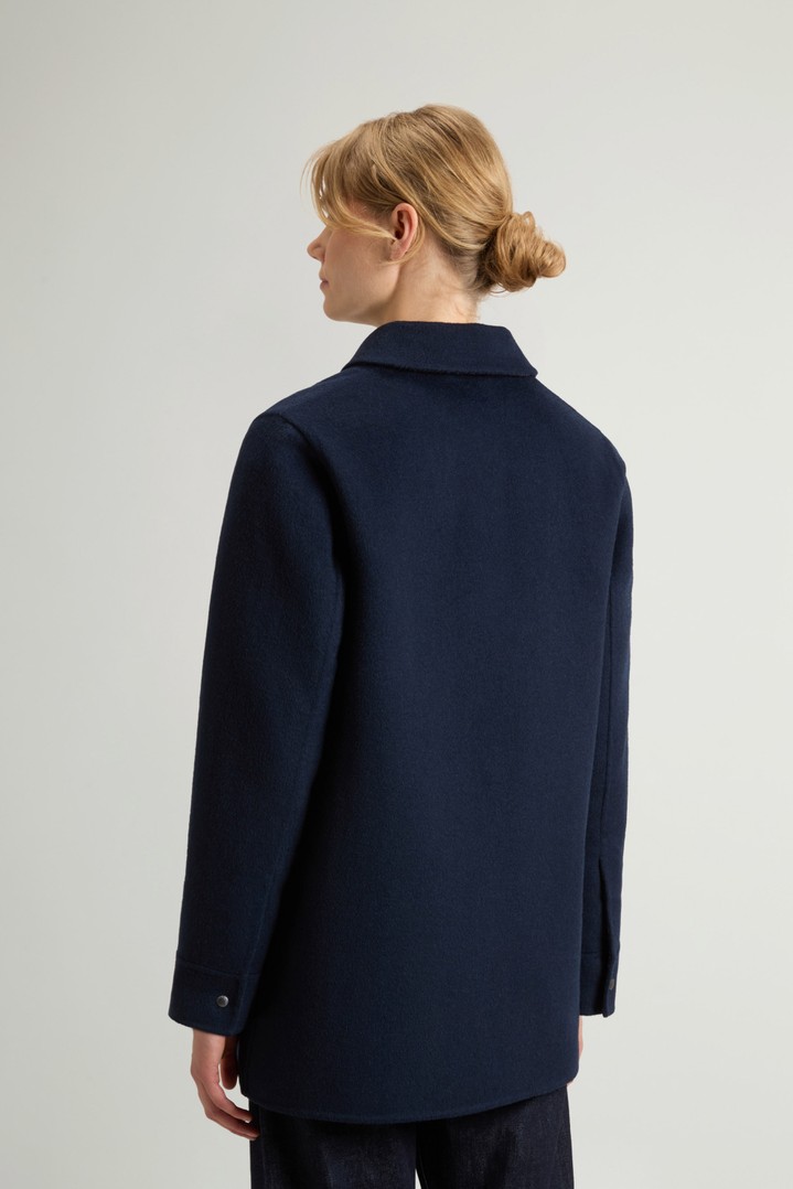 Coat in Double-Face Wool Blend Blue photo 3 | Woolrich