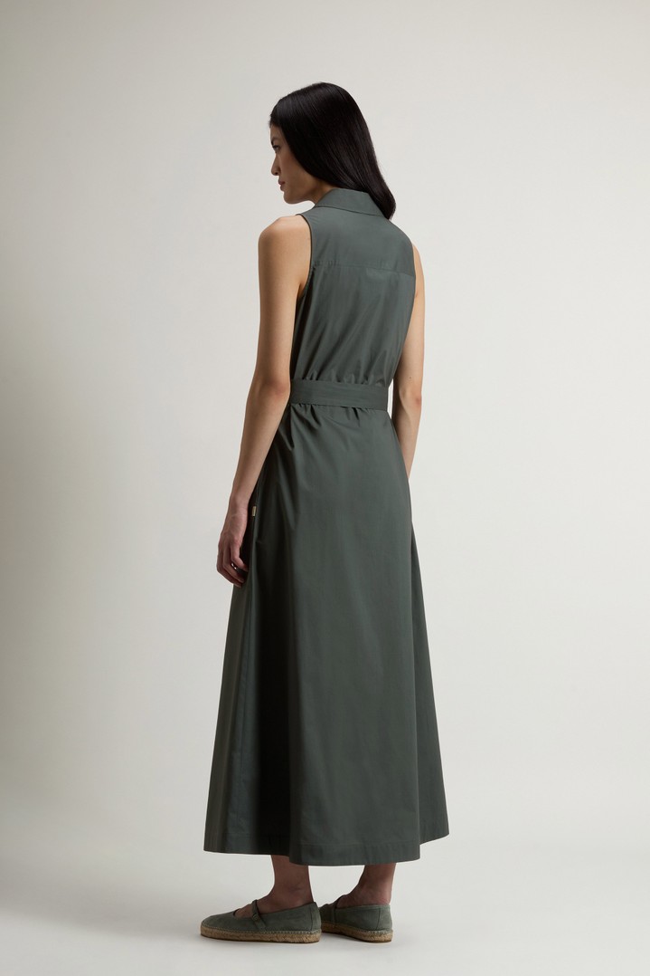 COTTON POPLIN SHIRT DRESS Green photo 3 | Woolrich