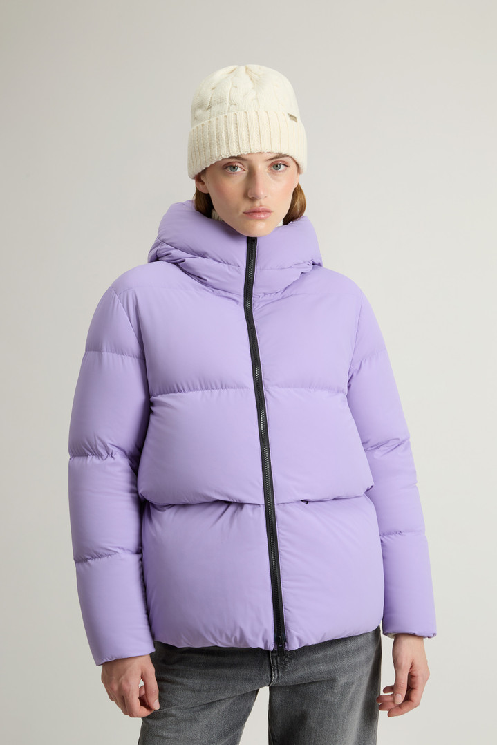 Cloud Down Jacket in Stretch Nylon with Matte Finish Purple photo 1 | Woolrich