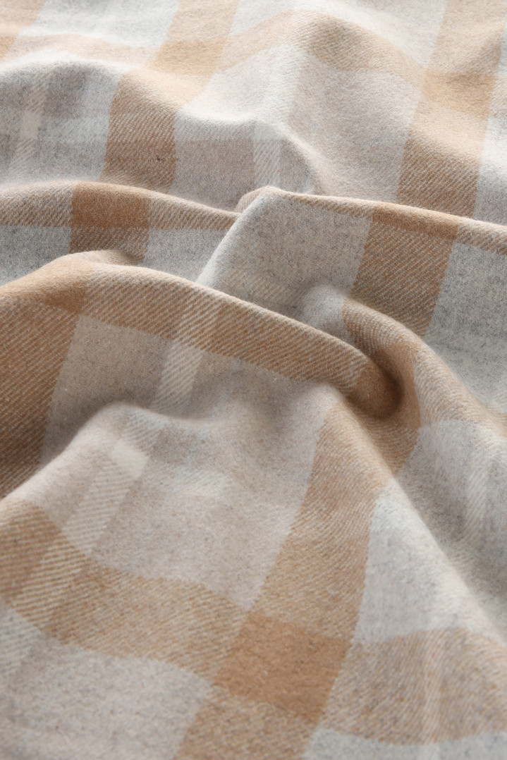 Western Check Overshirt in Wool Blend Flannel Brown photo 5 | Woolrich