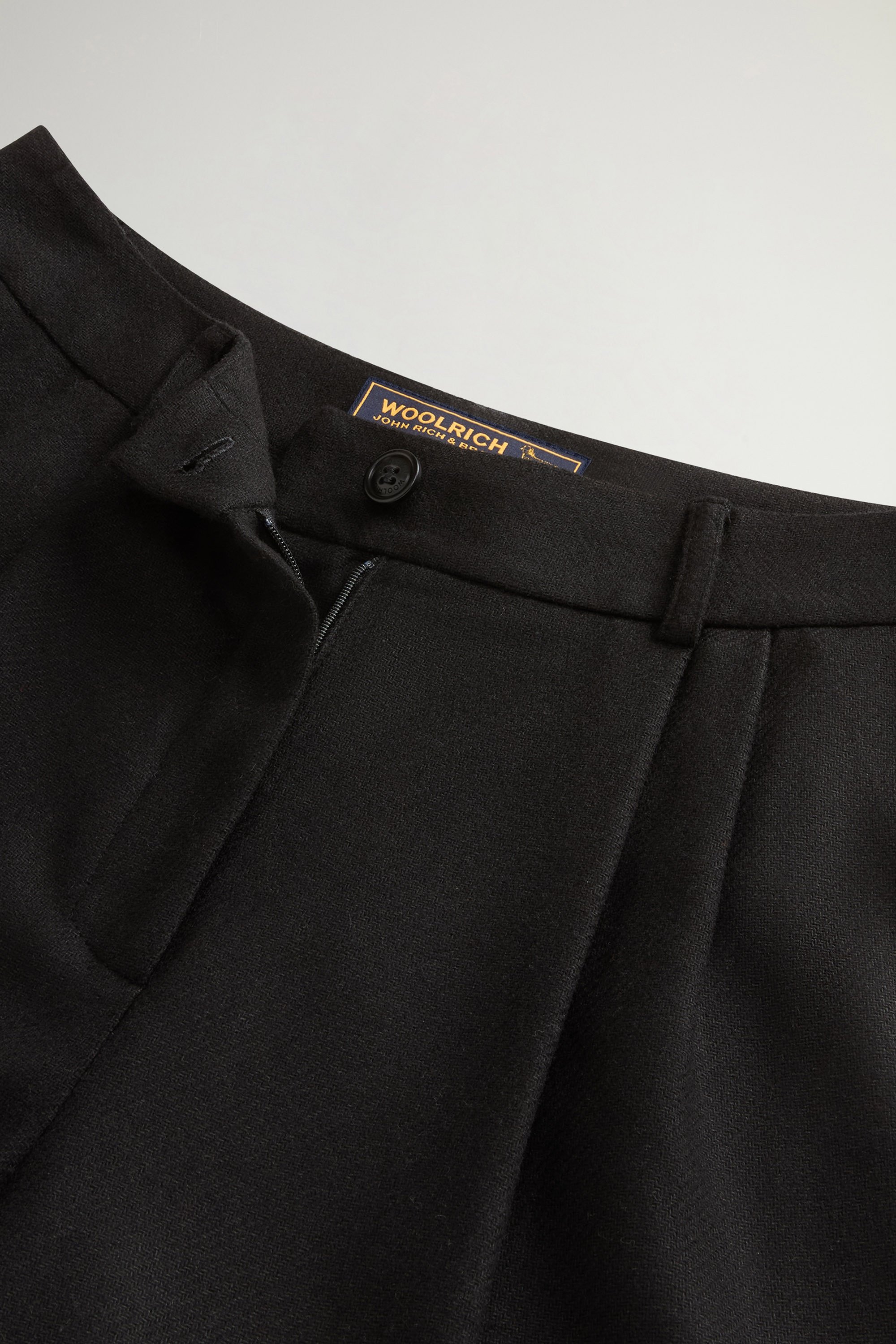 Pantalon en flanelle de laine mélangée Noir photo 5 | Woolrich