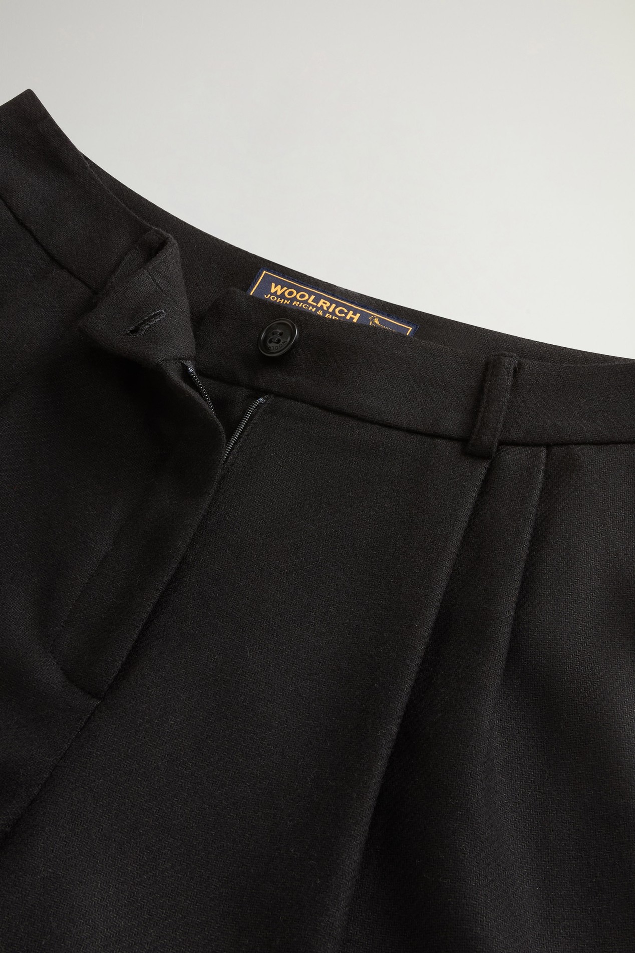 Pantalon en flanelle de laine mélangée Noir photo 5 | Woolrich