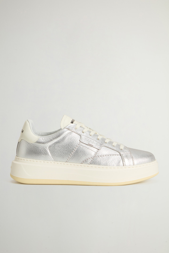 Arrow Sneakers in Laminated Leather Gray photo 1 | Woolrich