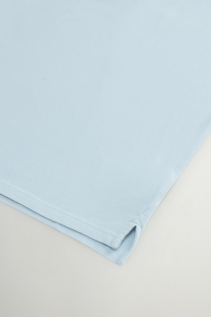 Pure Cotton Pique Polo Blue photo 3 | Woolrich