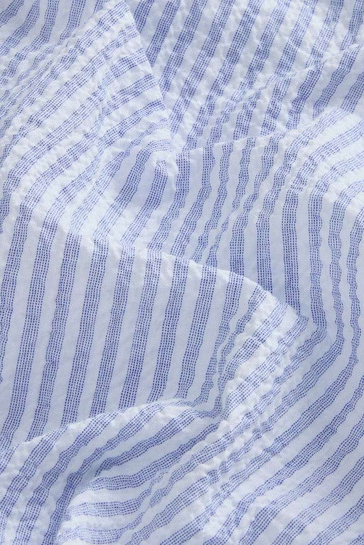 Seersucker Cotton Shorts Blue photo 5 | Woolrich