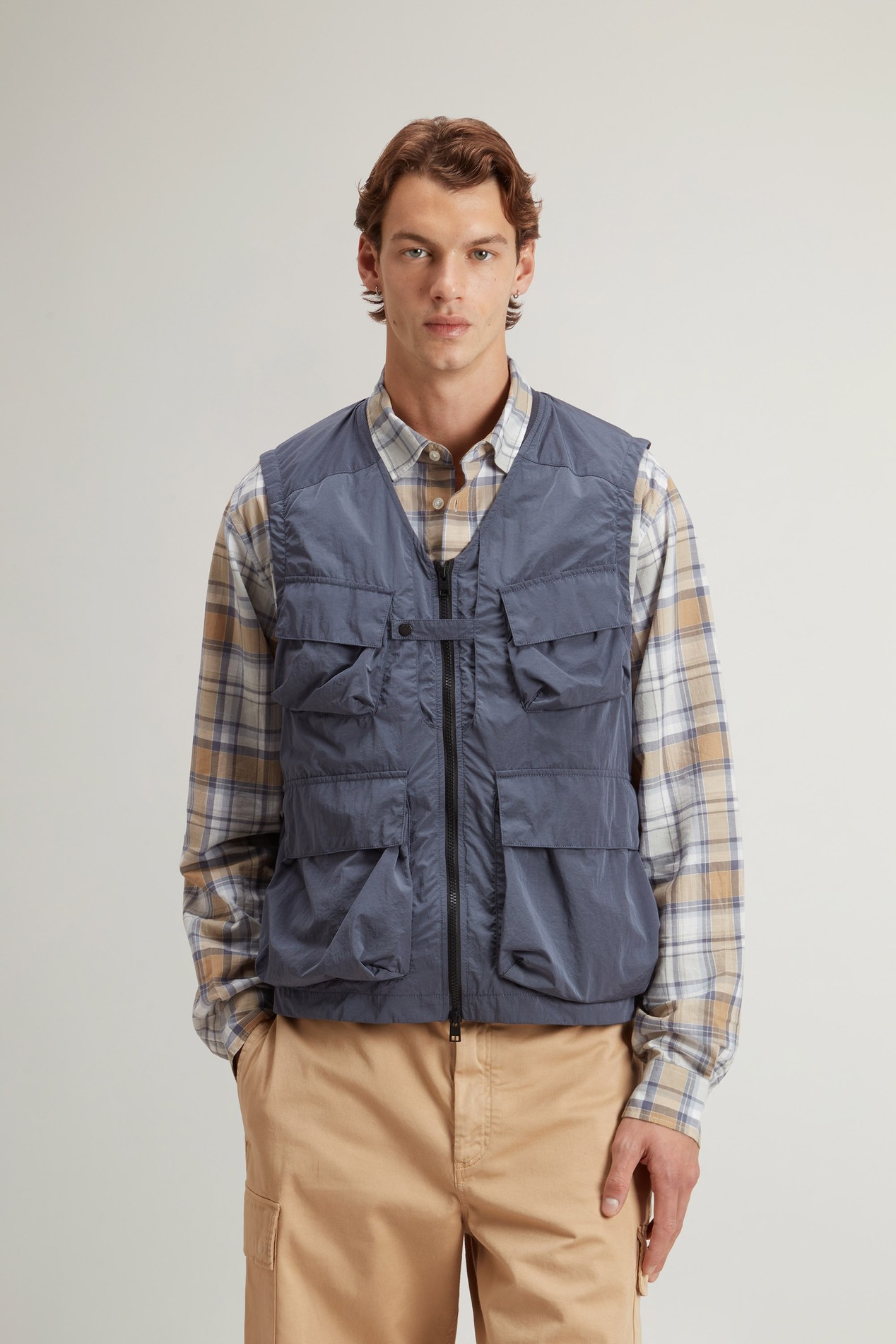 SHINY NYLON VEST Blue photo 1 | Woolrich