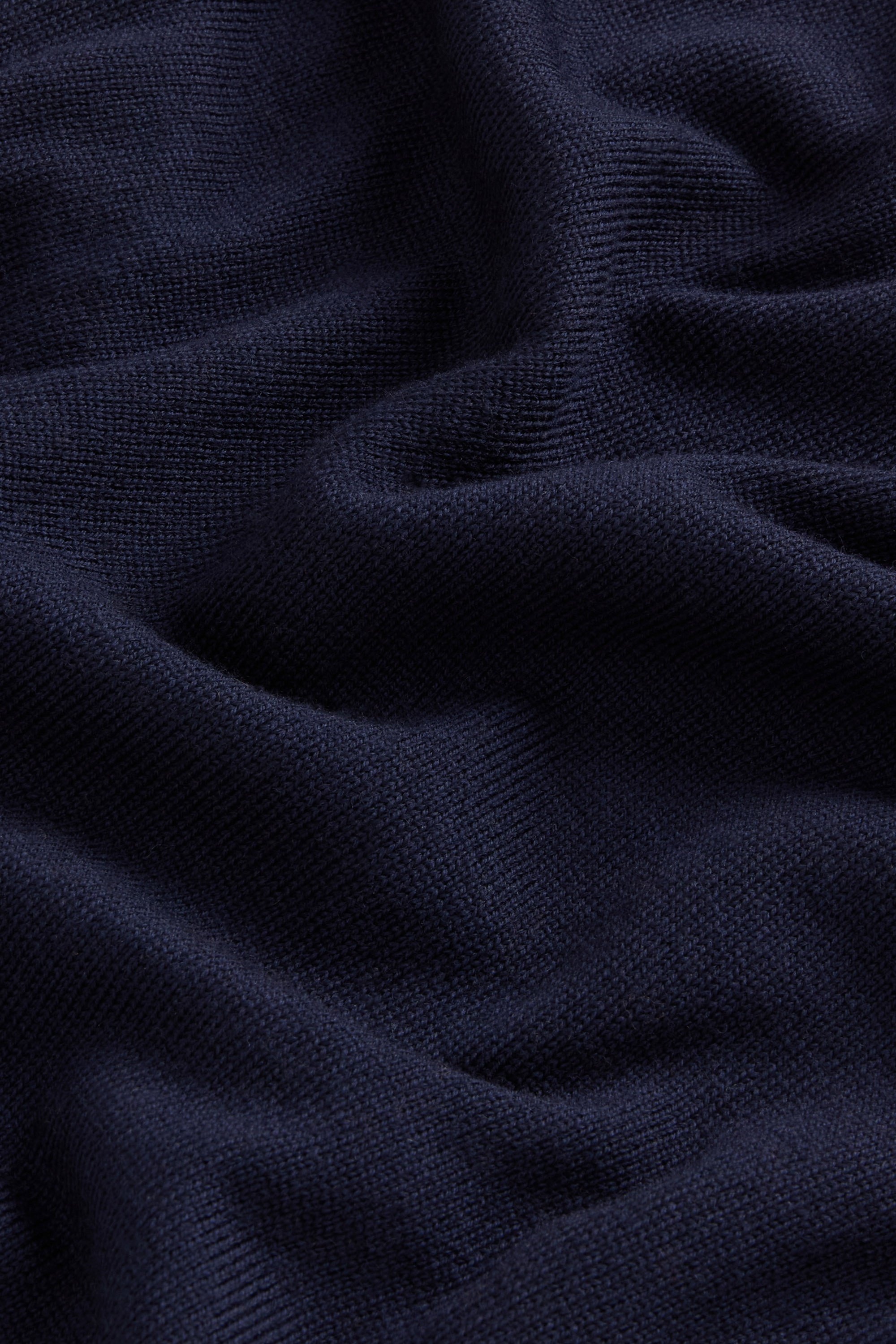 Knit Turtleneck T-Shirt in Pure Merino Virgin Wool Blue photo 2 | Woolrich