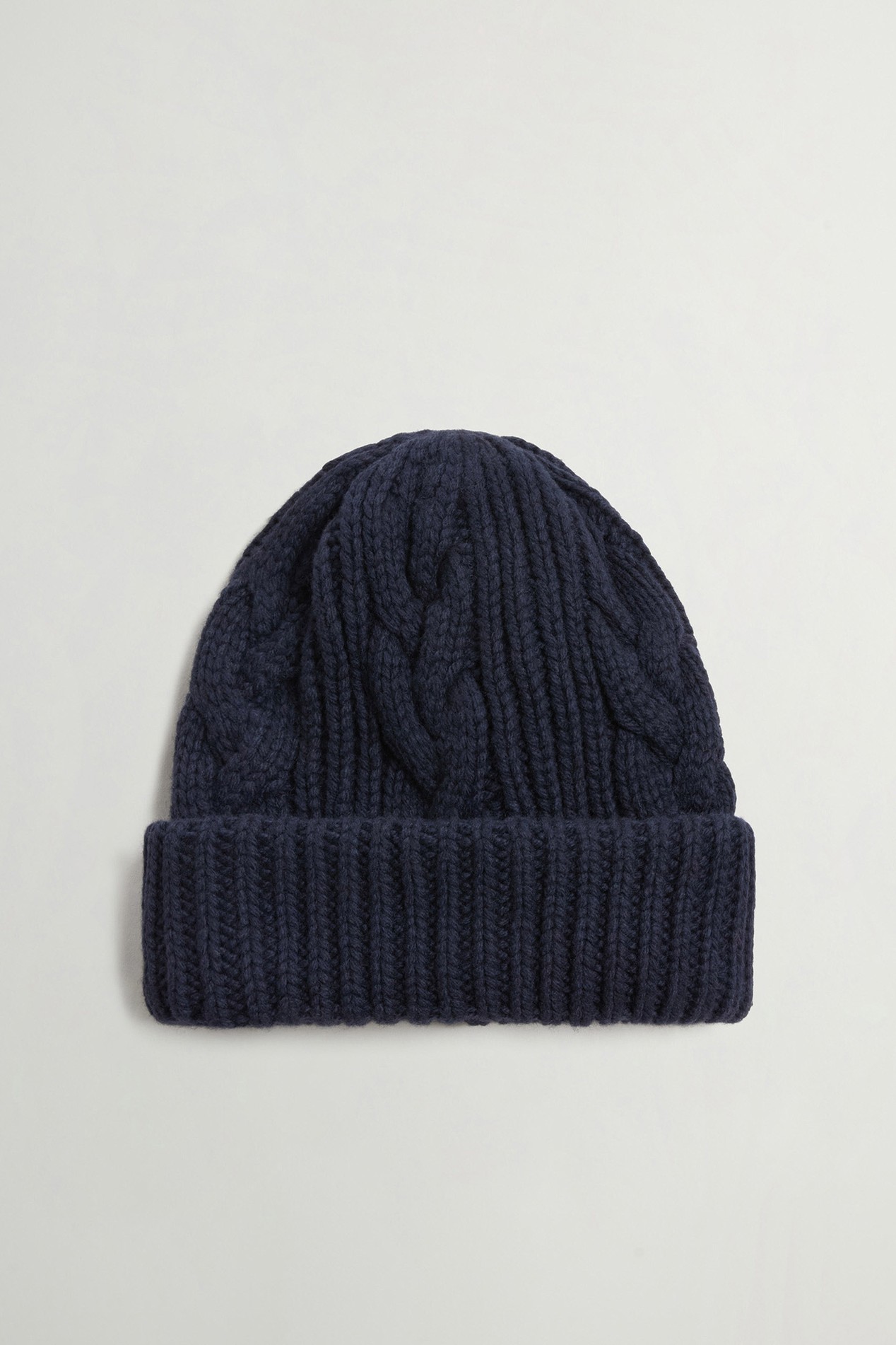 Beanie in Wool and Cotton Blend Blue photo 2 | Woolrich