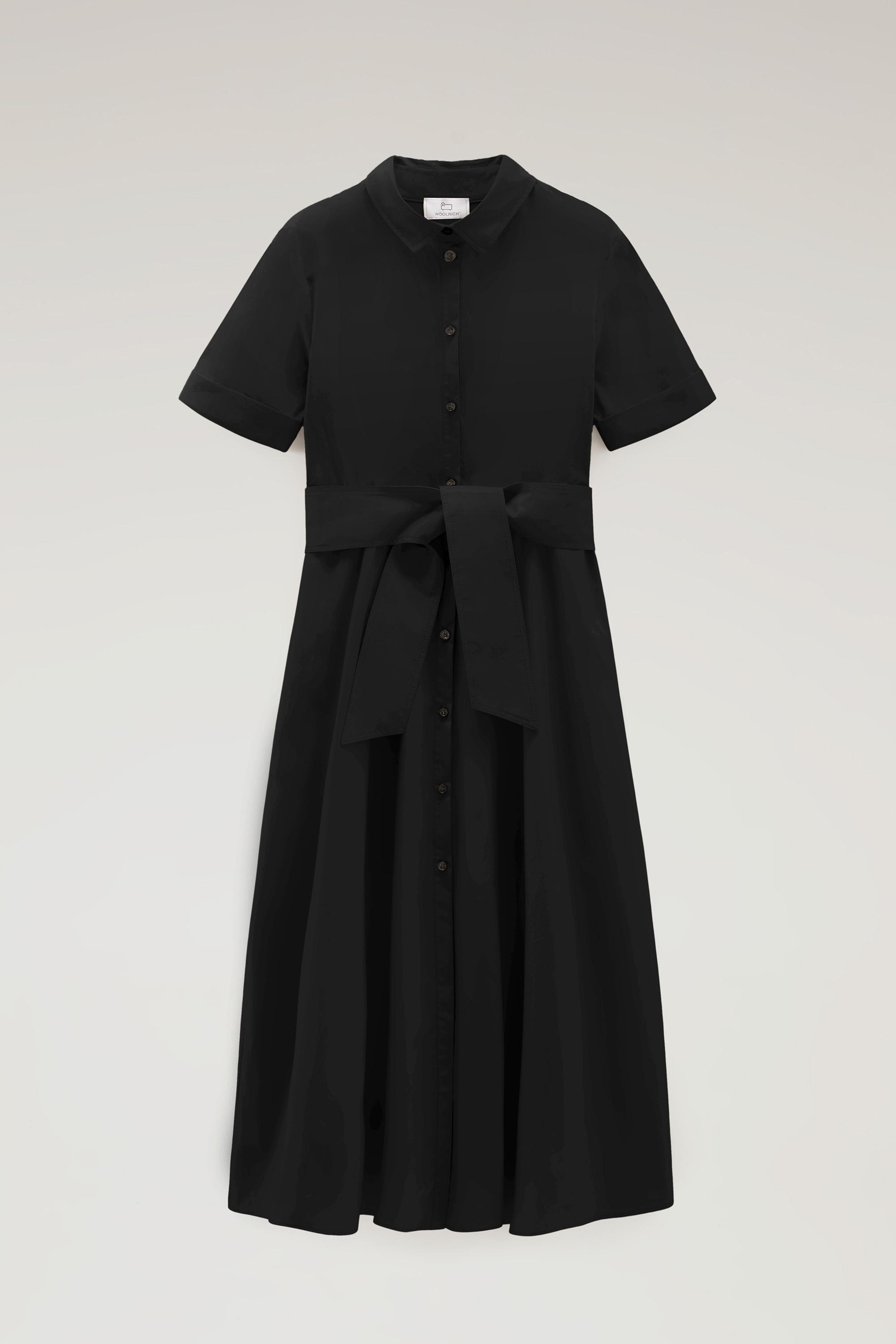 Shirt Dress in Pure Cotton Poplin Black photo 1 | Woolrich