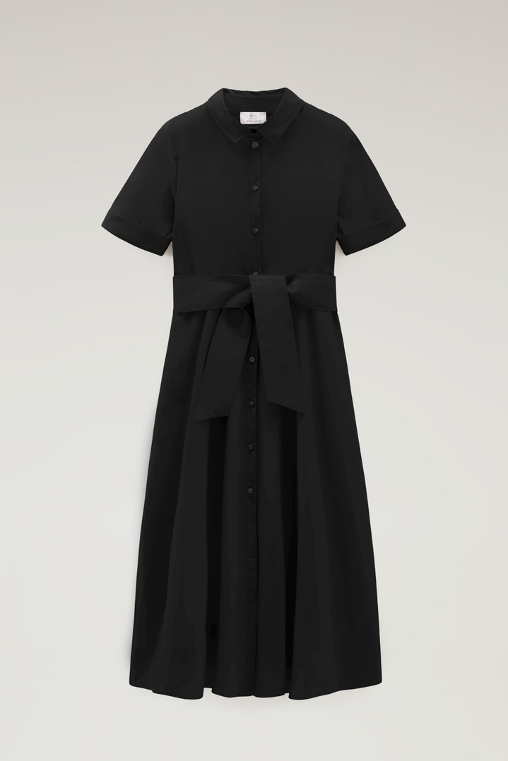 Shirt Dress in Pure Cotton Poplin Black photo 1 | Woolrich