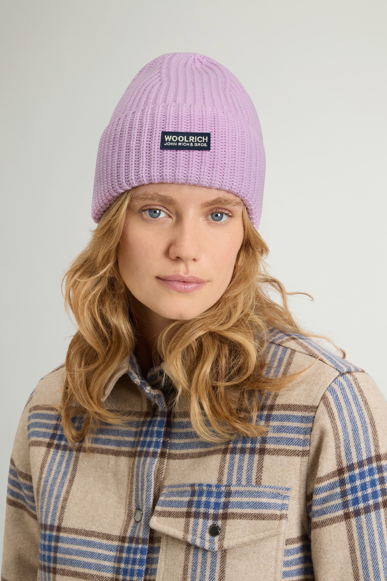 Ribbed Beanie in Pure Merino Virgin Wool Pink photo 1 | Woolrich