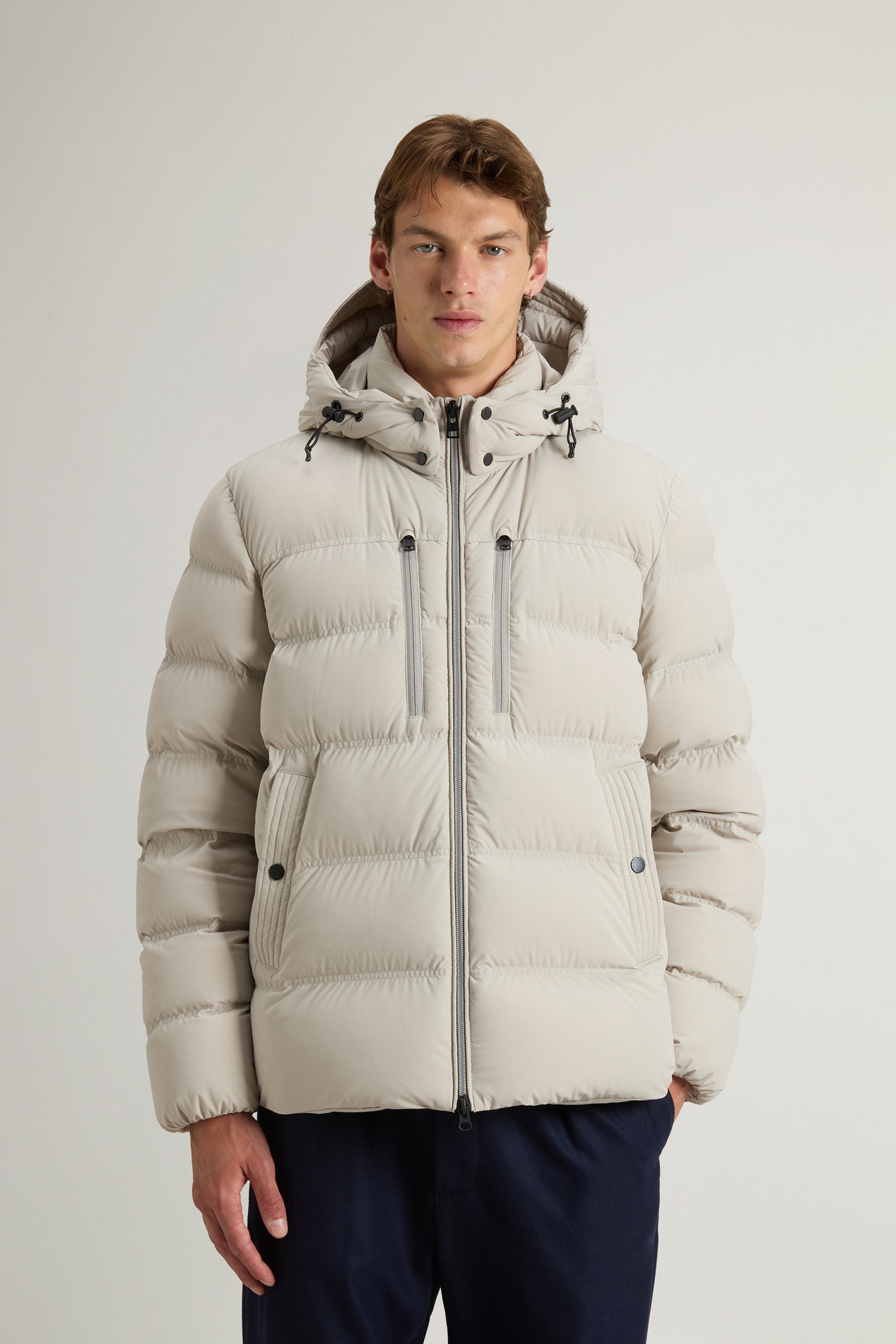 MATT STRETCH PUFFER JACKET Gray photo 1 | Woolrich