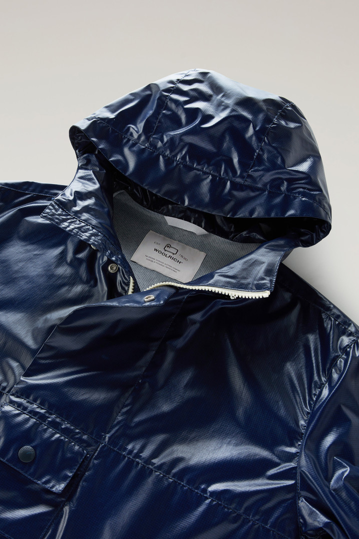 Resine Jacket in Ripstop Fabric with Hood Blue photo 2 | Woolrich