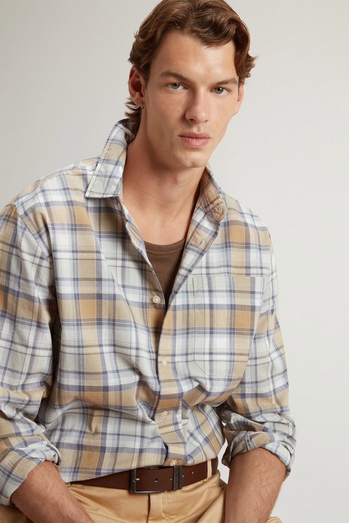 Warren Shirt in Checked Pure Cotton Blue photo 4 | Woolrich