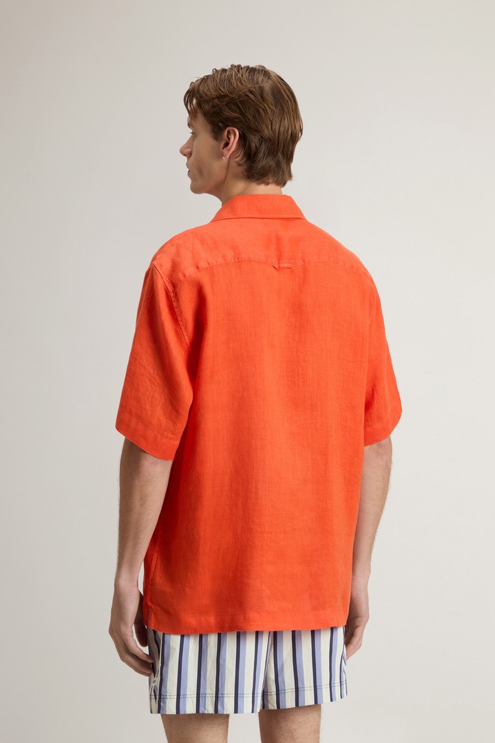 S/S LINEN SHIRT Orange photo 3 | Woolrich