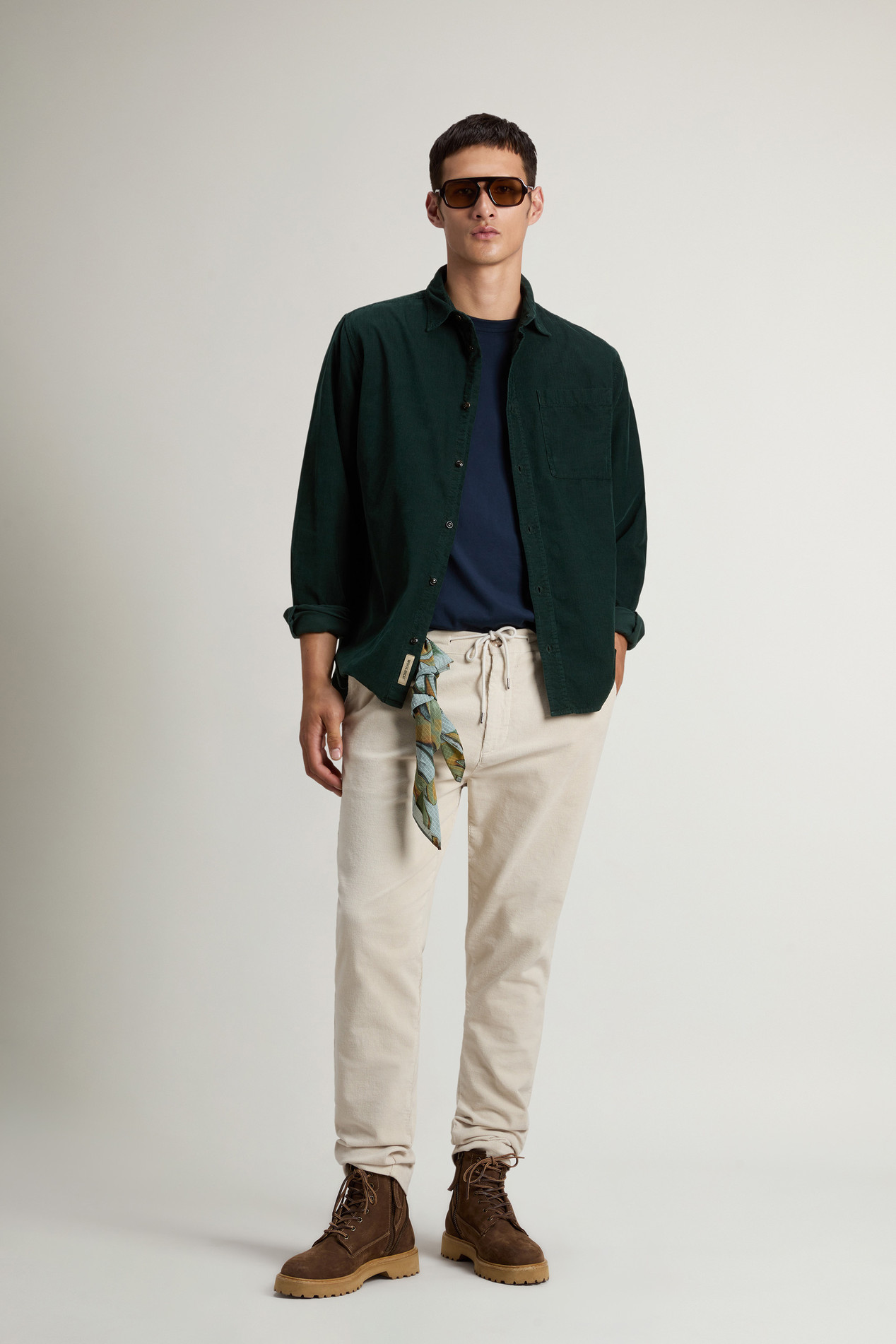 CORDUROY MACKEY SHIRT GD Green photo 2 | Woolrich