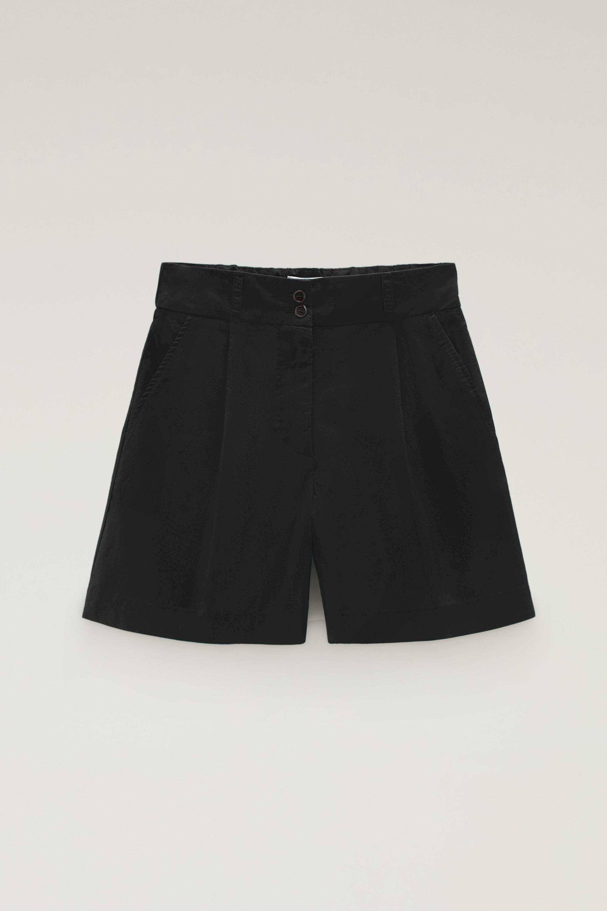 Pure Cotton Poplin Shorts Black photo 1 | Woolrich