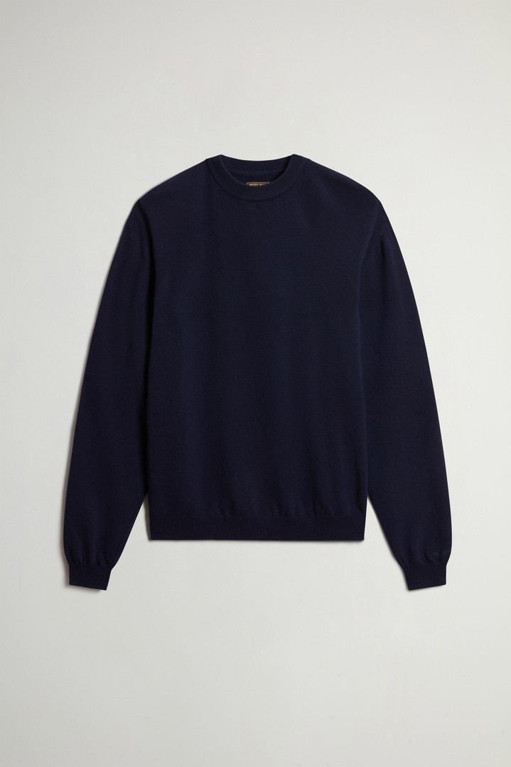 LAMBSWOOL CREWNECK GG13 Blue photo 5 | Woolrich
