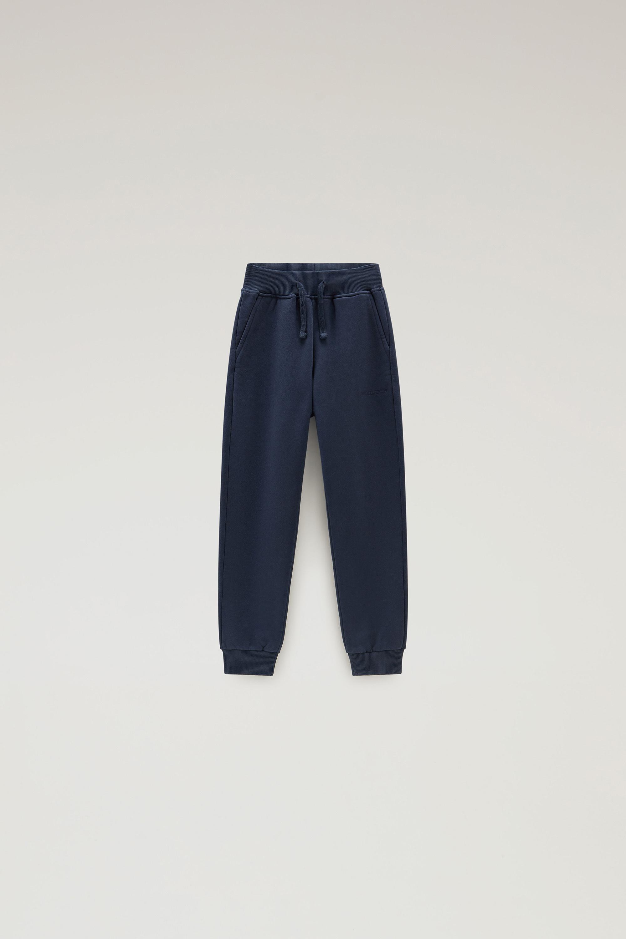 Girls' Sweatpants in Pure Cotton Blue photo 1 | Woolrich